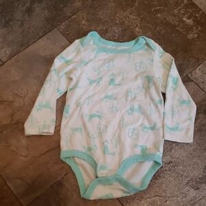 Cat & Jack 18M Baby Boys Girls Long Sleeve Bodysuit Onesie Fox Woodland